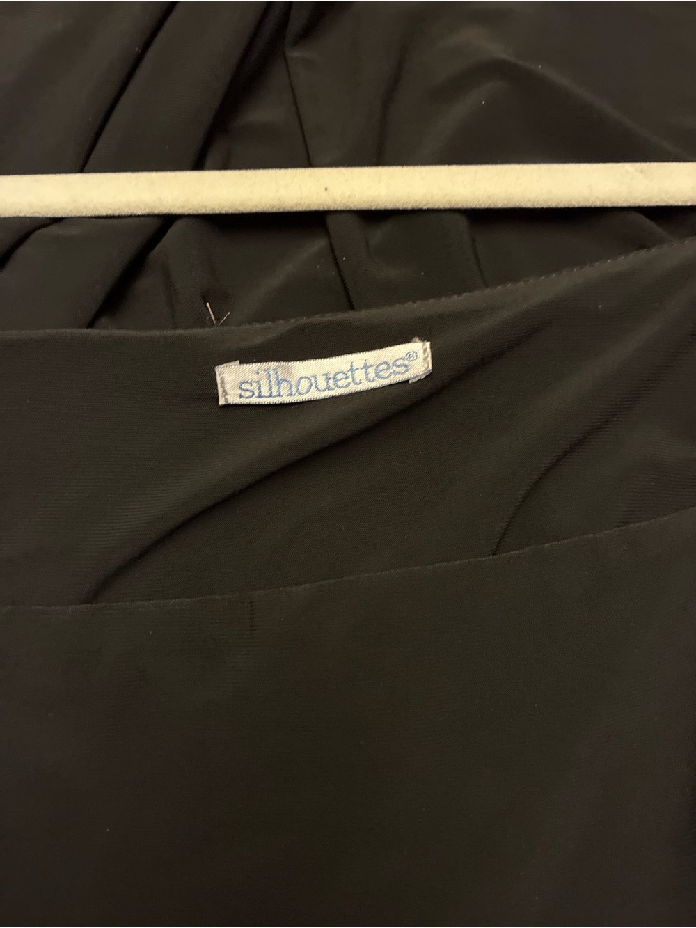 Silhouette Black Tunic Dress Size 2X Metallic Tile Cuffs Made in USA - Picture 3 of 6